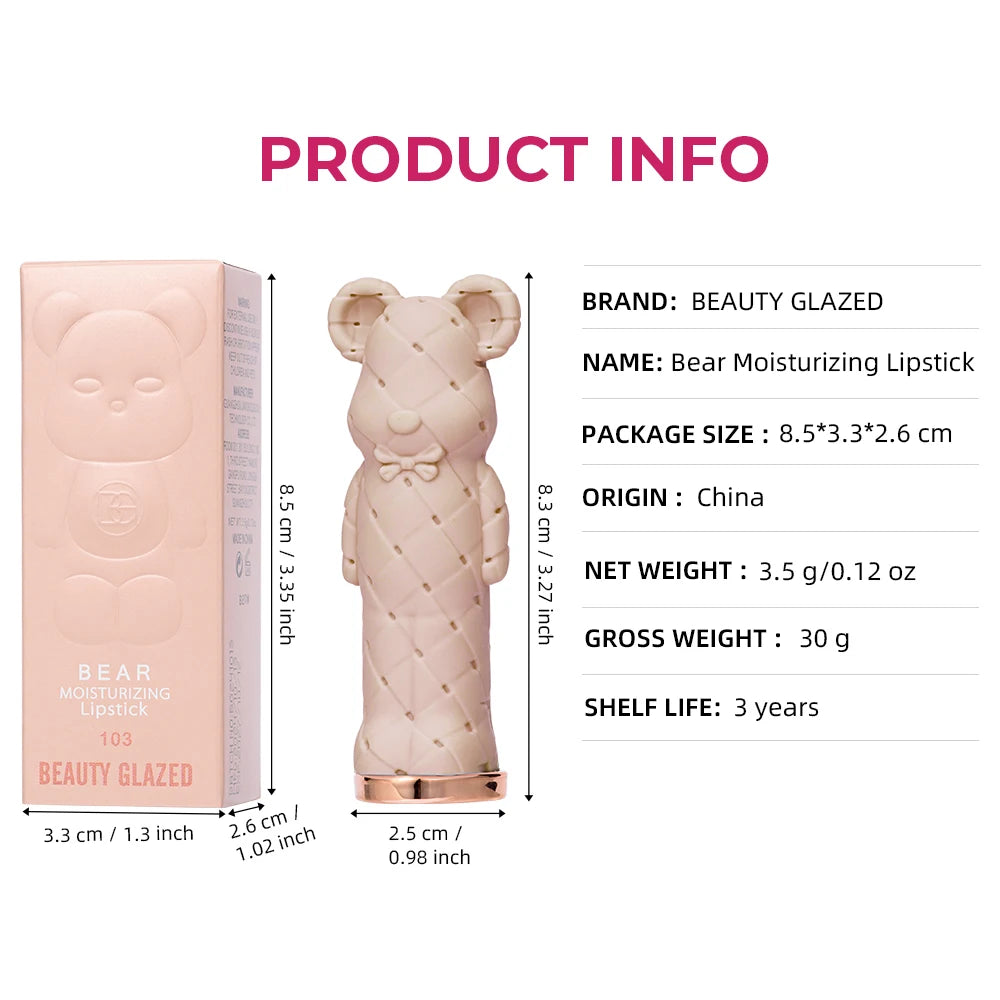 Beauty Glazed Bear Moisturizing Lip Balm